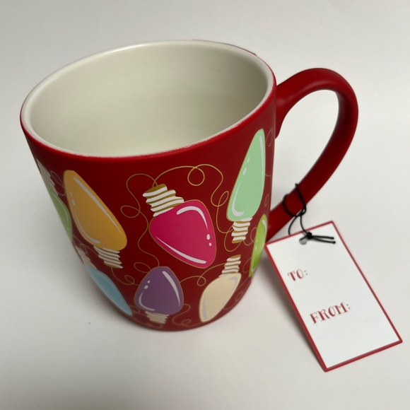 NWT ⚜️♥️⚜️ Peppermint & Pine Christmas light red festive Mug - Picture 7 of 12